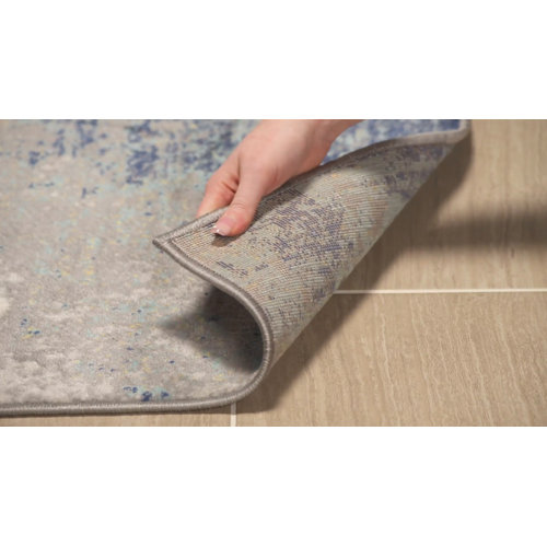 17 Stories N'Keal Abstract Light Gray/Blue Area Rug & Reviews Wayfair